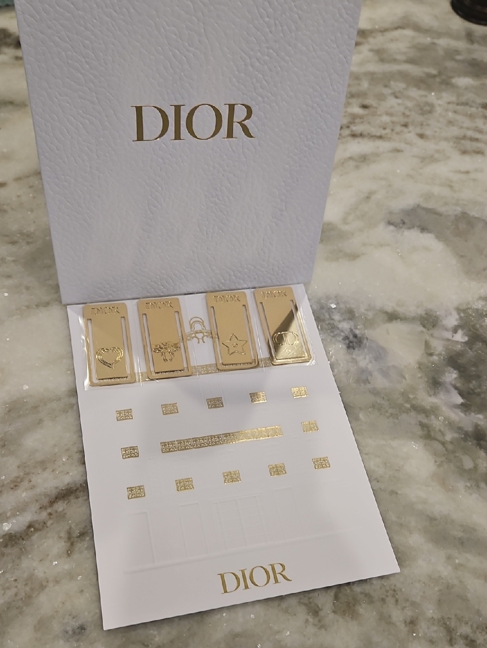 Dior Branded Gold Book Marks